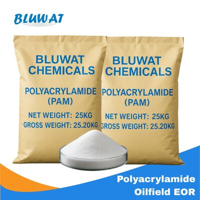 Beli Polyacrylamide HPAM kelas ladang minyak untuk kontrol mobilitas EOR dengan berat molekul 5-25 juta dalam 25kg/kantong pembuatan online