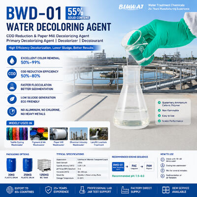 membeli Bwd-01 Reduksi Cod & Decolorizing Agen Pabrik Kertas Decolorizing Agen Utama Decolorizing Agen Decolorizer Decolorant Agen Decoloring Air pembuatan online