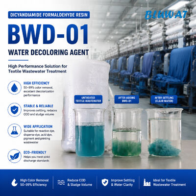 Beli Decolorant Air Dicyandiamide Formaldehyde Polymer   Agen Decolorizing Air Limbah Industri & Tekstil pembuatan online