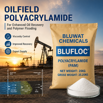 Beli Flocculant PAM Berat Molekuler Tinggi untuk Pengendalian Solid Lumpur Pengeboran dan Pengolahan Air Limbah Lapangan Minyak pembuatan online