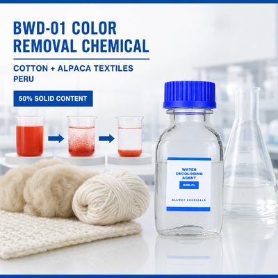 membeli BWD-01 Bahan Kimia Penghilang Warna untuk Air Limbah Tekstil Kapas dan Alpaka di Peru pembuatan online