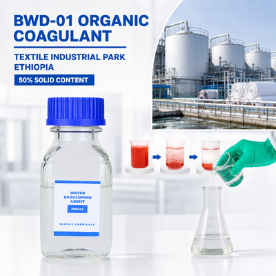 membeli BWD-01 Koagulan Organik untuk Air Limbah Pencelupan Taman Industri Tekstil di Ethiopia pembuatan online