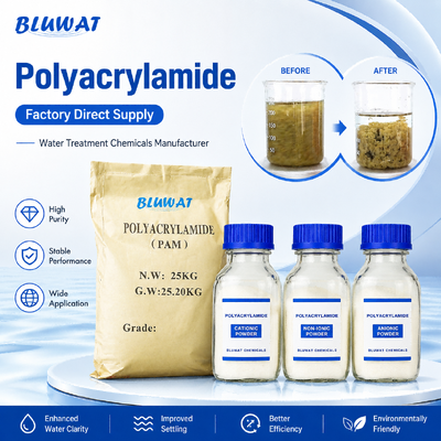 membeli Blufloc Anionic Cationic Nonionic Polyacrylamide Powder For Water Treatment, Mining and Industrial Separation pembuatan online