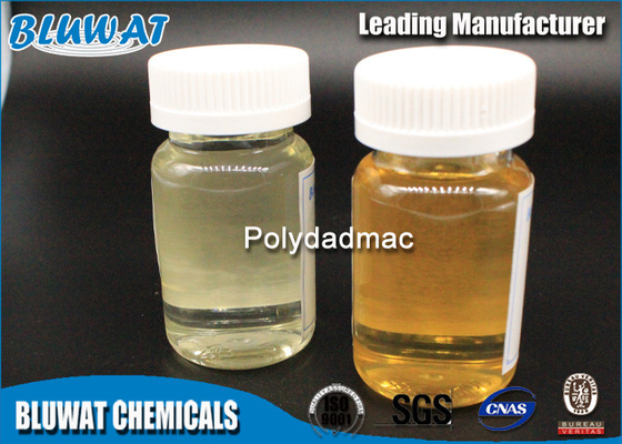 Viskositas rendah Polydadmac Kimia Pemurnian Air Tekstil Memperbaiki Agen 26062-79-3