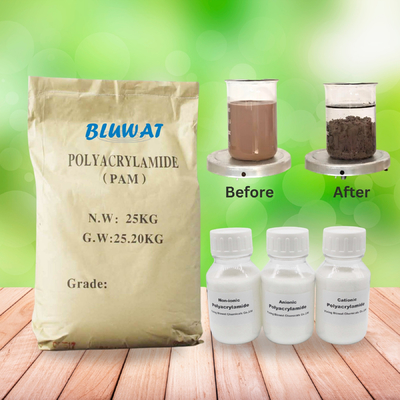 Blufloc AA6518 Polyelectrolyte Polyacrylamide Polimer yang Digunakan dalam Pembersihan Air
