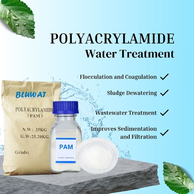 Anionic Kationic Non-ionic Polyacrylamide PAM Polyelectrolyte untuk Flocculation dan Koagulasi Pengolahan Air