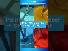 Pengolahan Efluen Cat. Demo Air Bersih dengan Flocculants & PAM #Shorts #pengolahan air limbah